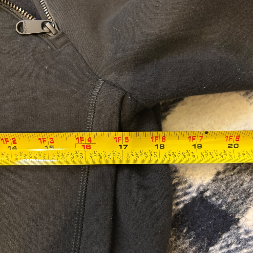 Athleta Cozy Womens Karma Asym Long Sleeve Pullover in Black Size Extra Small XS - Picture 3 of 4